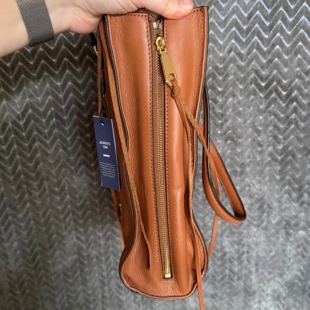 Rebecca Minkoff Always on Side Zip Regan Tote in Almond Brown NWT